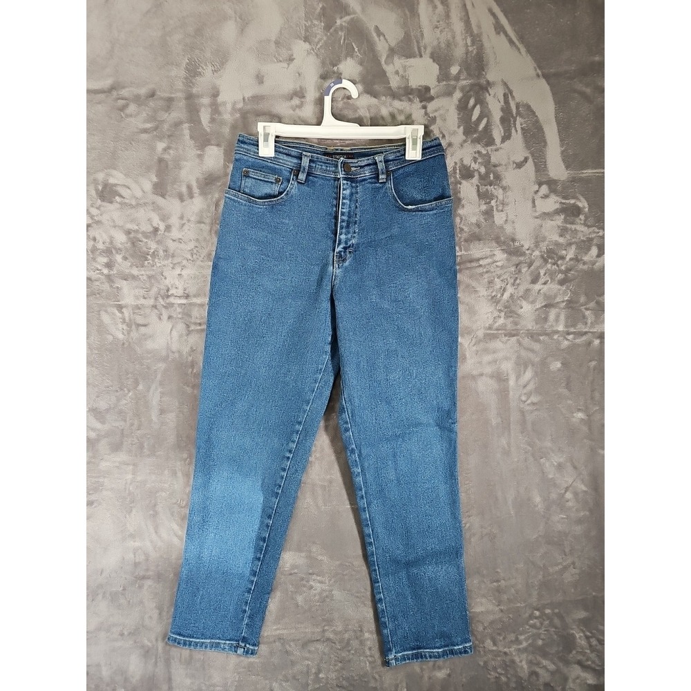 Bill Blass Women Blue Vtg High Waisted Mom Jeans Petite Medium Tapered Leg Sz 8 - Picture 2 of 11